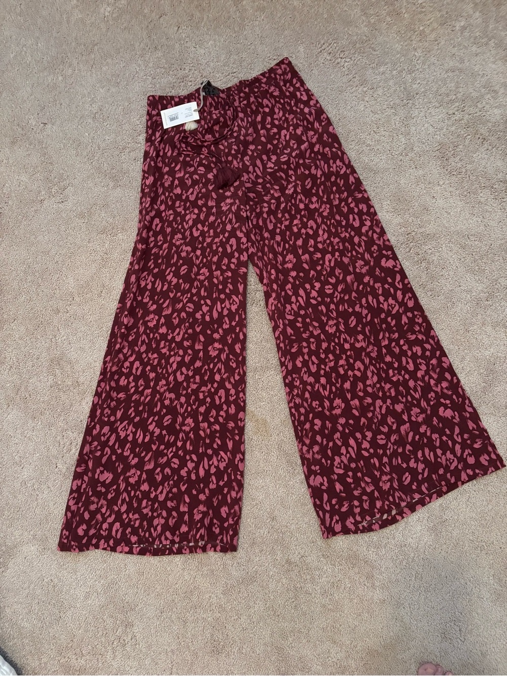 Johnny Was wide leg silk pants